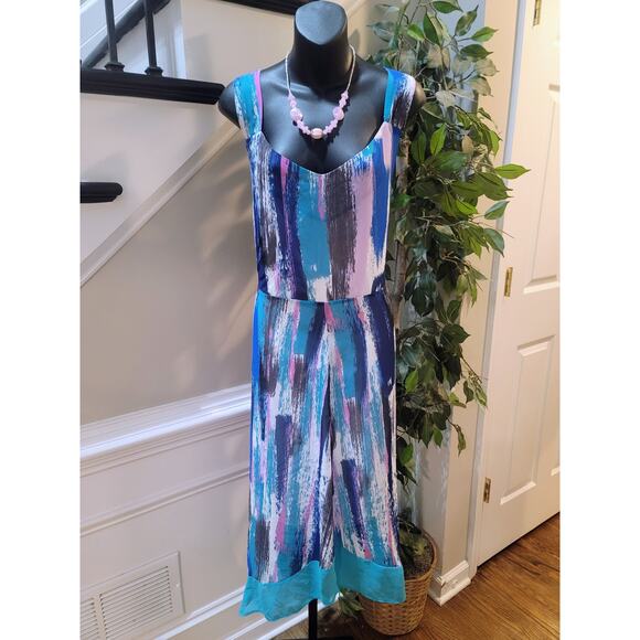 Catherines Dresses & Skirts - Catherines Sundress Women's 3X Multi Abstract Sweatheart Neck Shark Bite Hem